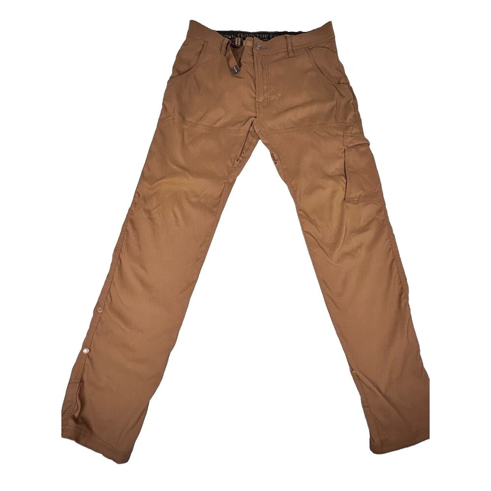 Prana Men's Breathe Pants brown, Size 32-32 Adjustable Waist, Belt
